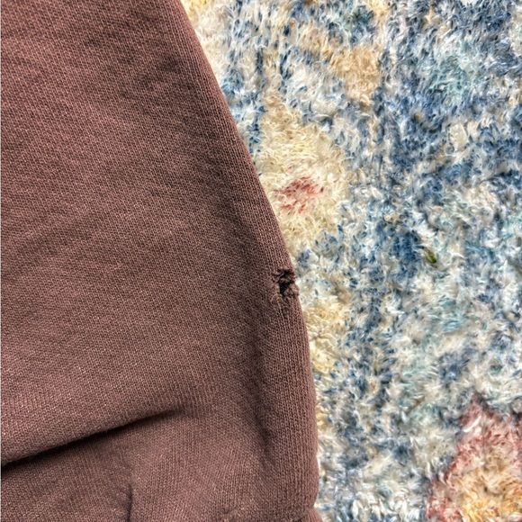 Vintage 90s Nike Brown Center Swoosh Pullover Hoodie Large - Picture 8 of 10